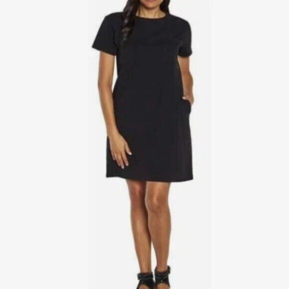 NWT Banana Republic Women's T- Shirt Relaxed Fit Cotton Black Dress, size XL - Picture 1 of 6